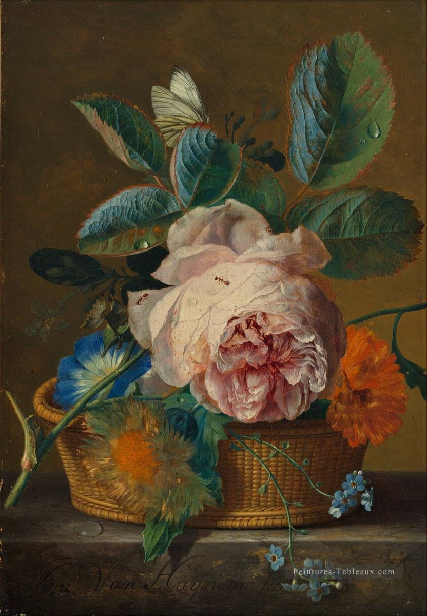 Panier avec des fleurs Jan van Huysum Peintures à l'huile